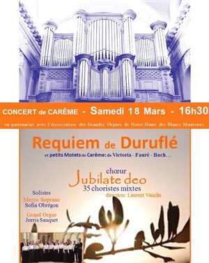 Affiche de Duruflé / Victoria / Fauré / Bach