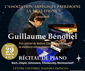 Affiche de Récital du jeune pianiste français Guillaume Bénoliel