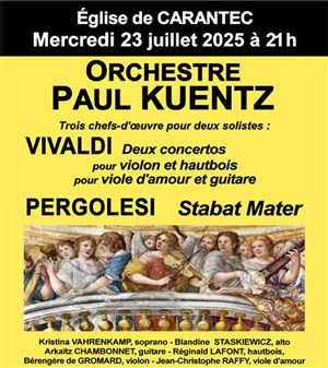Affiche de Orchestre Paul Kuentz : Vivaldi / Pergolesi | Carantec