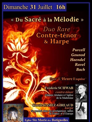 Affiche de Duo L'Heure Exquise : Contre-ténor & Harpe