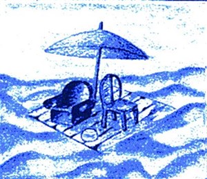 Affiche de Felicie et Justin sont sur un radeau