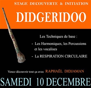 Affiche de Stage Didgeridoo | Découverte et Initiation