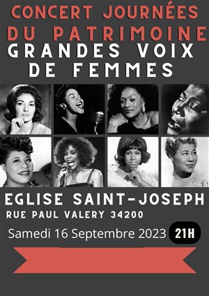 Affiche de Grandes voix de Femmes | Journées du Patrimoine de Sète