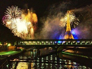 Affiche de Croisière Feu d'Artifice du 14 juillet 2015 sur la Louisiane Belle
