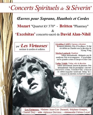 Affiche de Oeuvres pour Soprano, Hautbois et Cordes : Mozart, Britten, Alan-Nihil