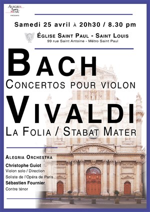 Affiche de Bach: Concertos pour violon / Vivaldi: Stabat Mater