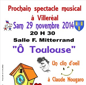 Affiche de Ô Toulouse - Clin d'oeil à Claude Nougara