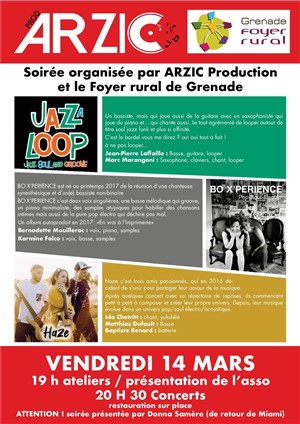 Affiche de Jazz A Loop / Bo X'perience / Haze en concert