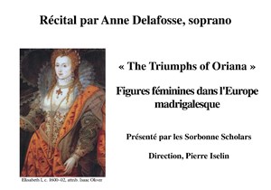 Affiche de Récital : Figures féminines dans l'Europe madrigalesque
