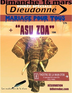 Affiche de Soirée spéciale Dieudonné | Asu Zoa + Mariage pour tous