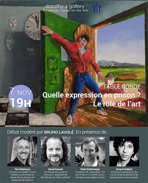 Affiche de Table Ronde : Quelle expression en prison ? Le rôle de l'art