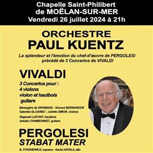 Affiche de Orchestre Paul Kuentz : Vivaldi / Pergolesi | Moëlan-sur-Mer