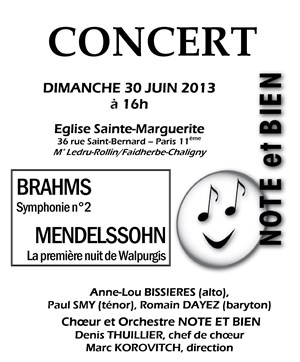 Affiche de Concert Note et Bien