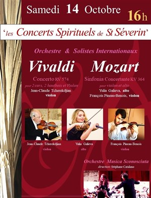 Affiche de Orchestre et Violons Solistes Internationaux : Concertos Vivaldi et Mozart