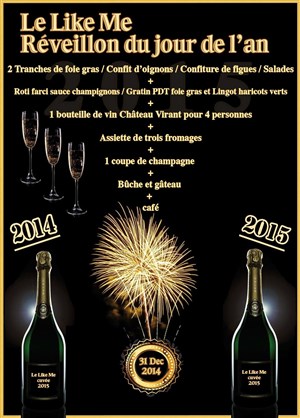 Affiche de Soirée jour de l'an : Repas et soirée DJ