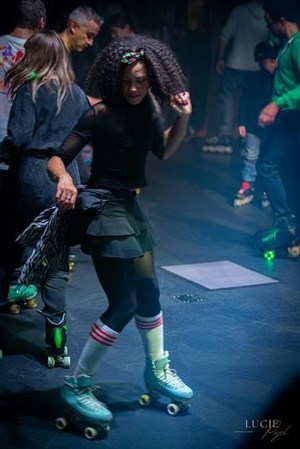 Affiche de Soirée roller disco avec Martine Patine