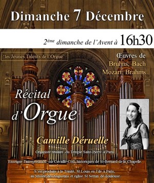 Affiche de Récital d'Orgue: Camille Déruelle