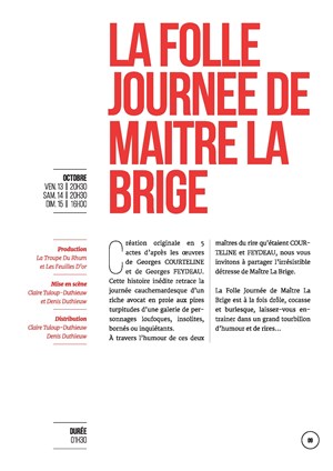 Affiche de La folle journée de Maître La Brige