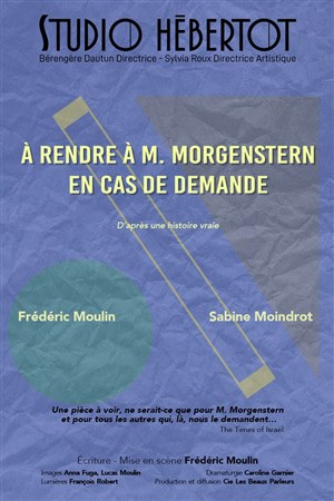 Affiche de À rendre à M. Morgenstern en cas de demande