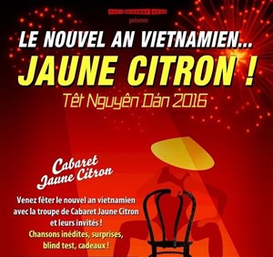 Affiche de Un Nouvel An jaune citron