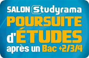 Affiche de Salon Studyrama de la Poursuite d'Etudes après un Bac +2 / +3 / +4 de Lille | 13ème édition