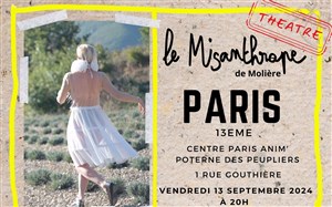 Affiche de Le Misanthrope d'après Molière