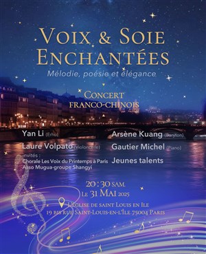 Affiche de Concert voix & soie enchantées : Mélodie, poésie et élégance