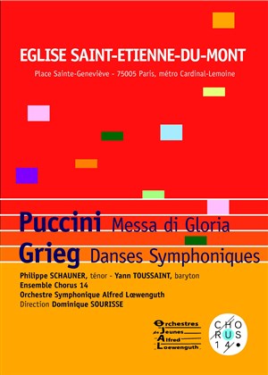 Affiche de Puccini Messa di Gloria & Grieg | Danses Symphoniques
