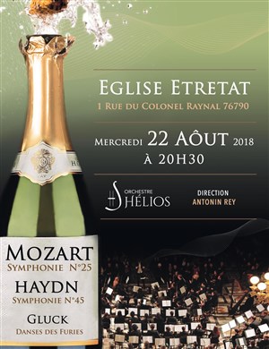 Affiche de 25ème Symphonie de Mozart et Symphonie 45 de Haydn (les adieux)