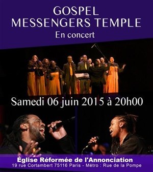 Affiche de Gospel Messengers Temple en concert