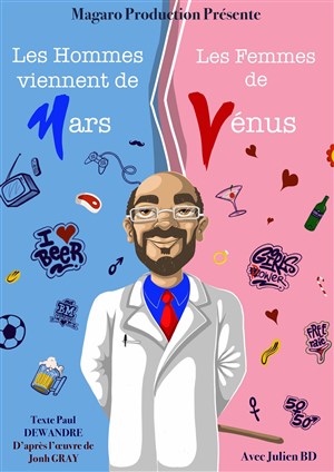 Affiche de Julien Boissier Descombes dans Les Hommes viennent de Mars, les Femmes de Vénus