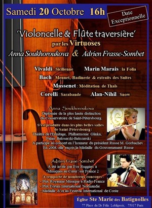 Affiche de Violoncelle et Flûte traversière