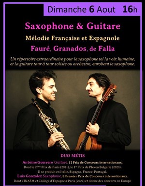 Affiche de Duo Saxophone et Guitare