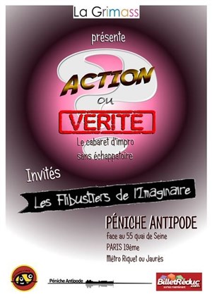 Affiche de Action ou Vérité ? Le cabaret d'impro sans échappatoire...
