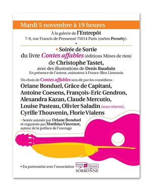 Affiche de Contes affables | Avec Grâce de Capitani ...