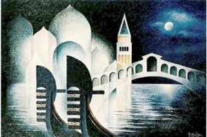 Affiche de Gondoles et Barcaroles à Venise