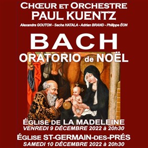 Affiche de Bach Oratorio de noël | choeur et orchestre de Paul Kuentz