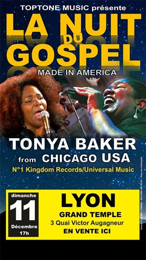 Affiche de La Nuit du Gospel avec Tonya Baker
