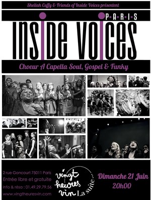 Affiche de Concert Choeur Soul / Gospel / Funk | Inside Voices Paris