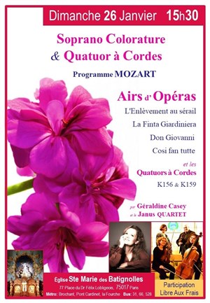 Affiche de Mozart : Airs d' Opéras