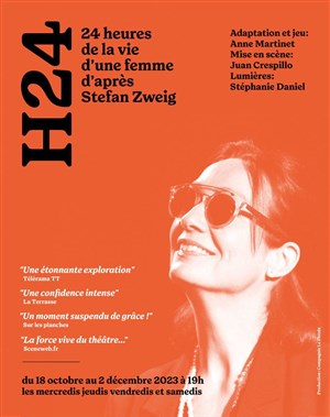 Affiche de H24, 24 heures de la vie d'une femme d'après Stefan Zweig