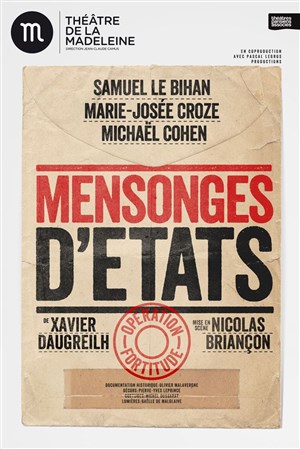 Affiche de Mensonges d'Etats | Avec Samuel Le Bihan