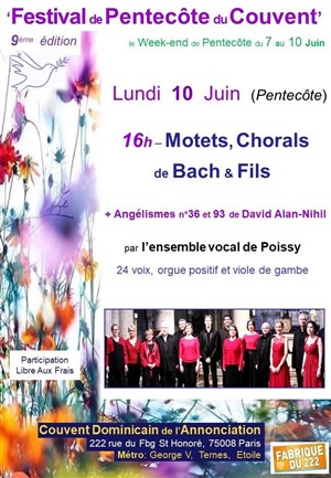 Affiche de Motets, Chorals de Bach & Fils