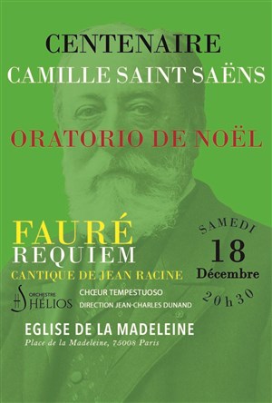 Affiche de Concert Hommage Camille Saint-Saëns