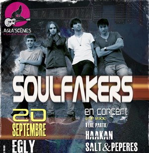 Affiche de Soulfakers | 1ère Partie : Haakan et Salt and Pépères | Concert Agla'Scènes
