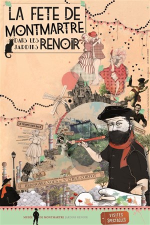Affiche de Les Visites-spectacles : La Fête de Montmartre dans les Jardins Renoir