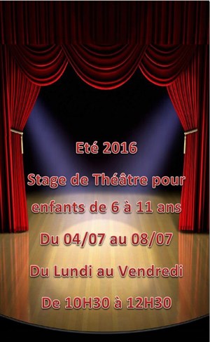 Affiche de Stage de Théâtre Enfant de 6 à 11 ans