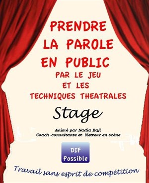 Affiche de Prendre la parole en public par le jeu et les techniques théâtrales