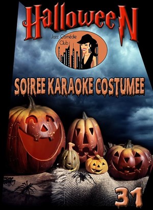 Affiche de Halloween Karaoké soirée Dansante