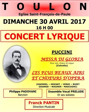 Affiche de Missa di gloria de Puccini et les plus beaux airs d'opéras